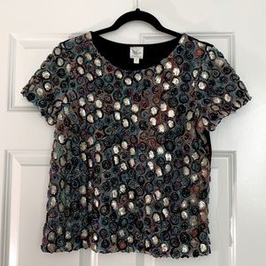 Anthropologie Weston Wear Sequin Blouse. Sz Small